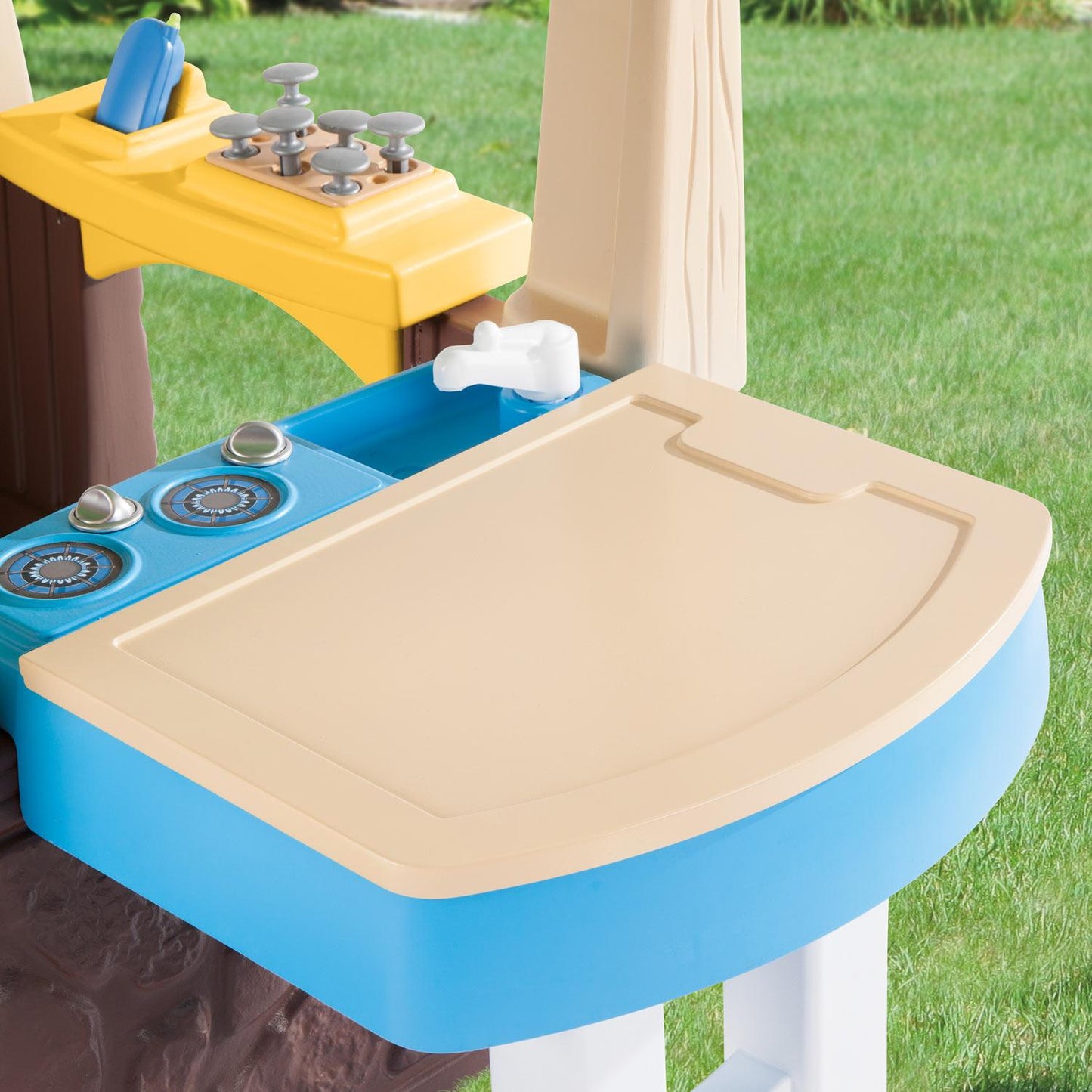 Deluxe Home & Garden Playhouse with Realistic Features, Sand & Water Table, and Mailbox