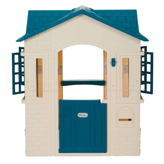 Cape Cottage Playhouse Blue – Indoor & Outdoor Playhouse with Working Door and Shutters