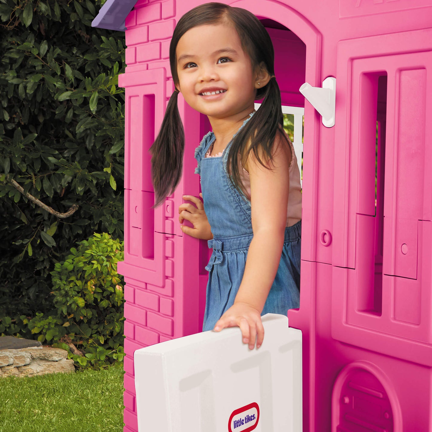 Cape Cottage Playhouse Pink – Indoor & Outdoor Playhouse with Working Door and Shutters