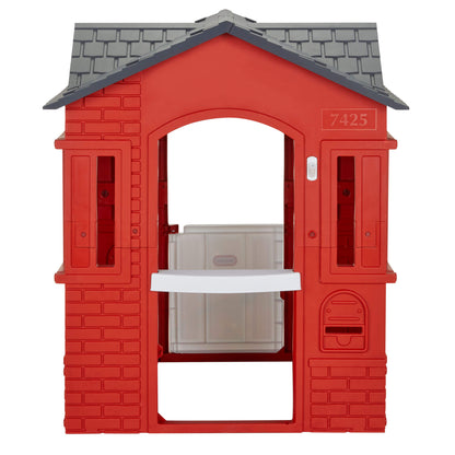 Cape Cottage Playhouse Red – Indoor & Outdoor Playhouse with Working Door and Shutters