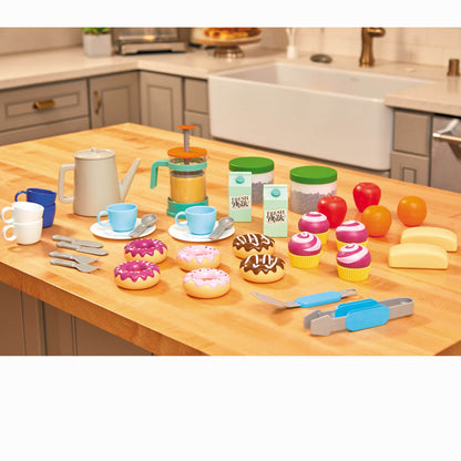 Café & Bakery – Playset with Dual-Sided Roleplay, Realistic Lights & Sounds, and 20+ Accessories